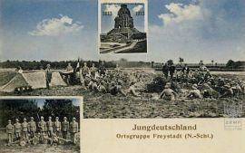 Pocztówka Jungdeutschland-Bund Ortsgruppe Freystadt. 