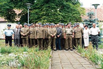 Fot. 52c. Pożegnanie Dowódcy 13 Pułku Zmechanizowanego ppłk Bogusława Samola.