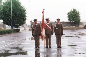 Fot. 59c. Poczet sztandarowy 13 Pułku Zmechanizowanego.